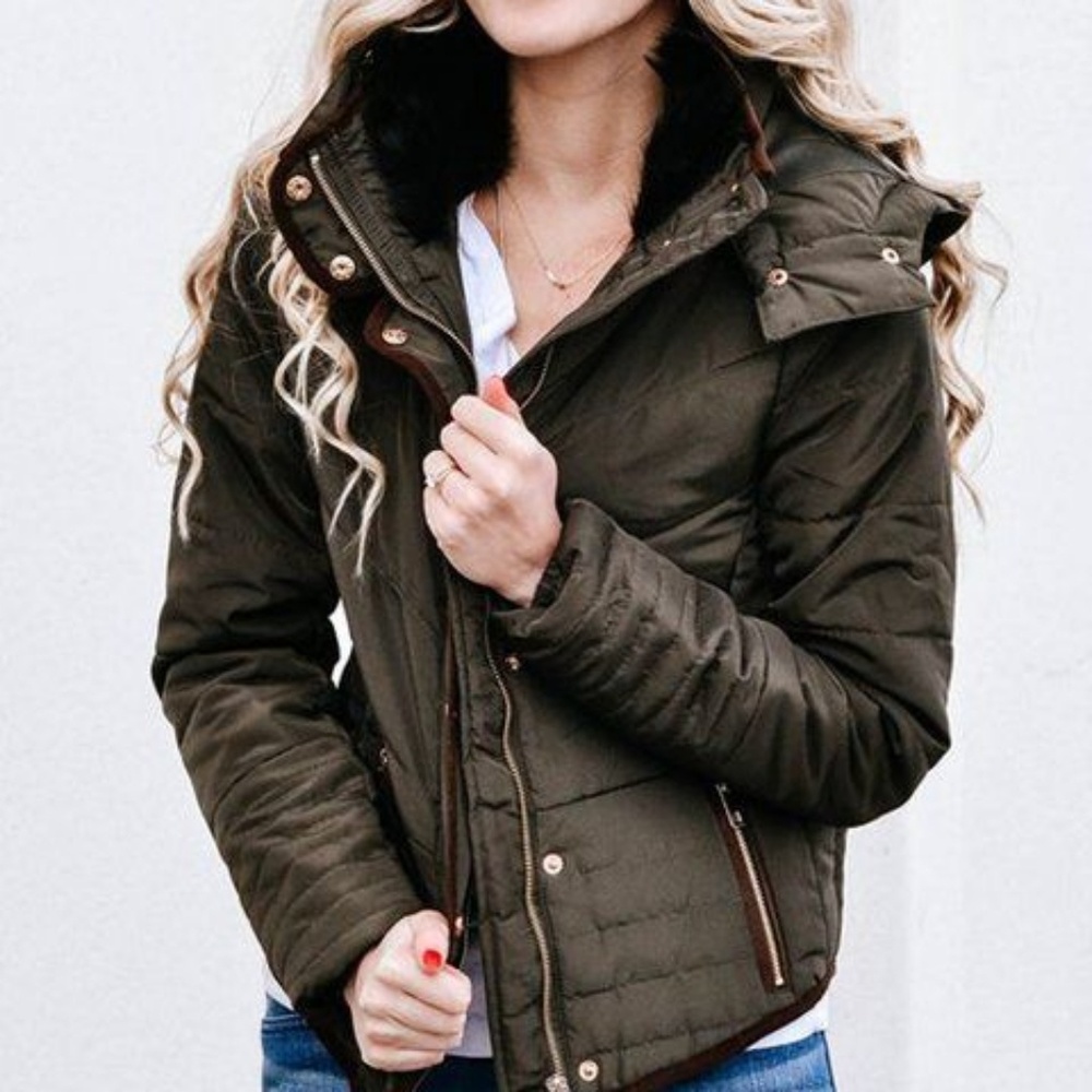 Dark Olive Parka NWOT